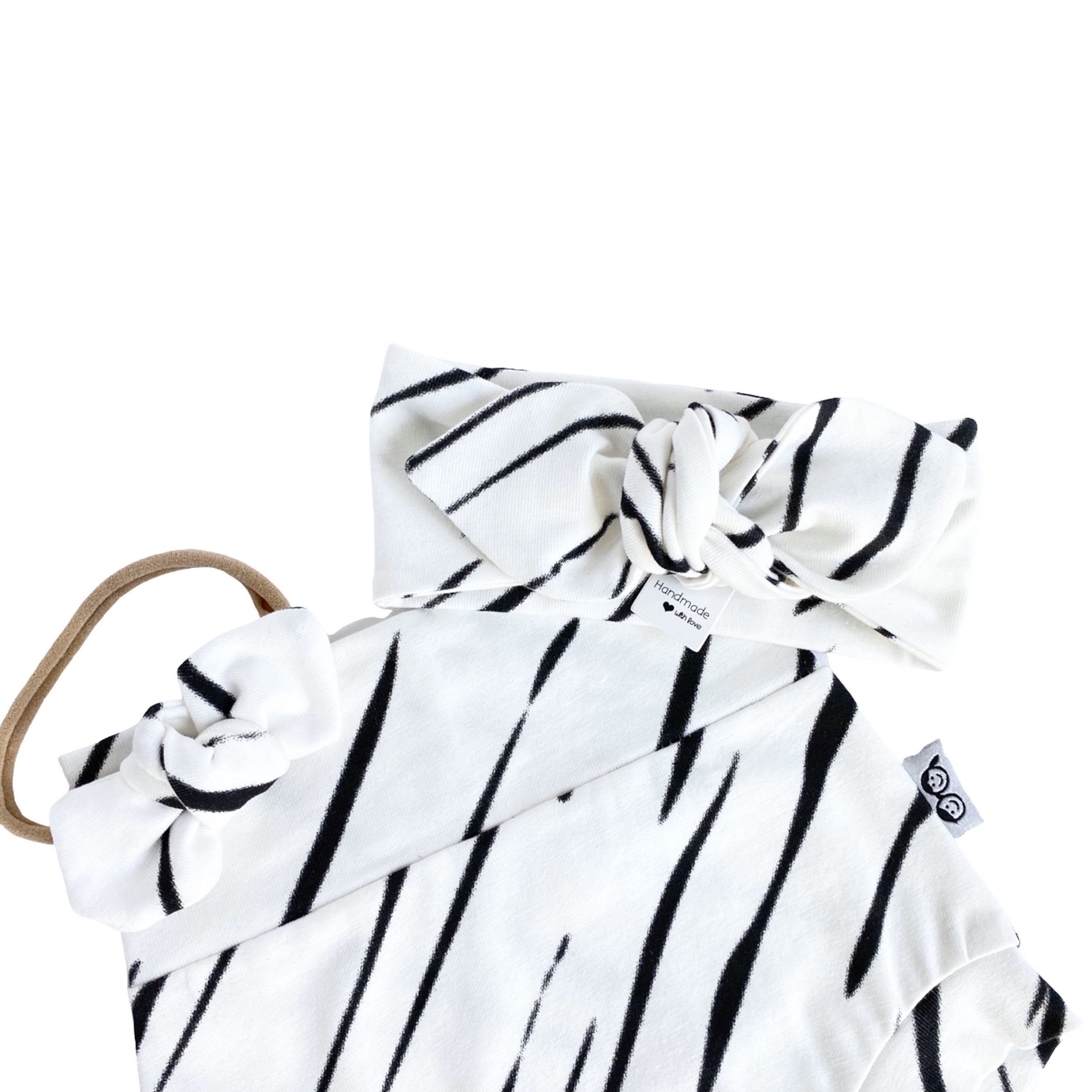 Zebra Stripe Bummies and/or Headbands