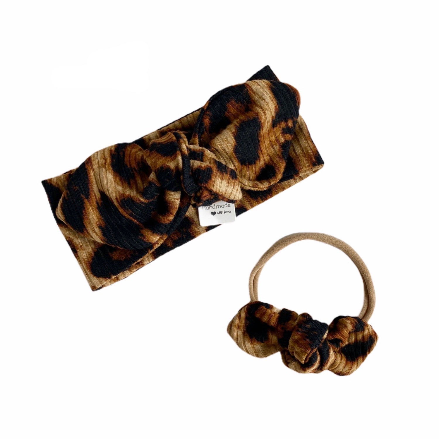 Brown Cheetah Rib Bummies and/or Headbands