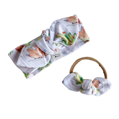 Wood Grain Acorn Leaves Leggings and/or Headbands