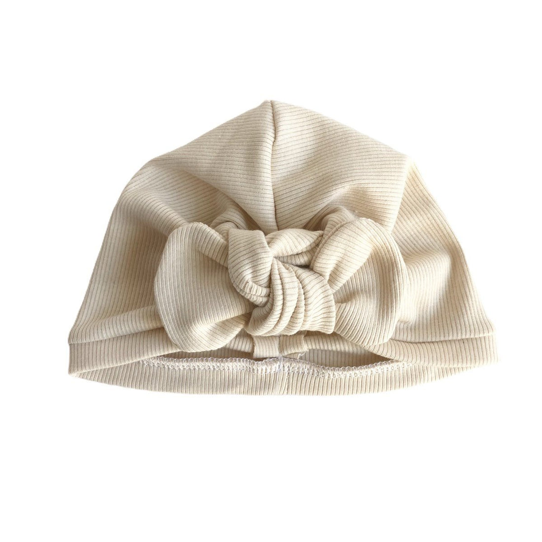 Cream Ribbed - Turban Hat