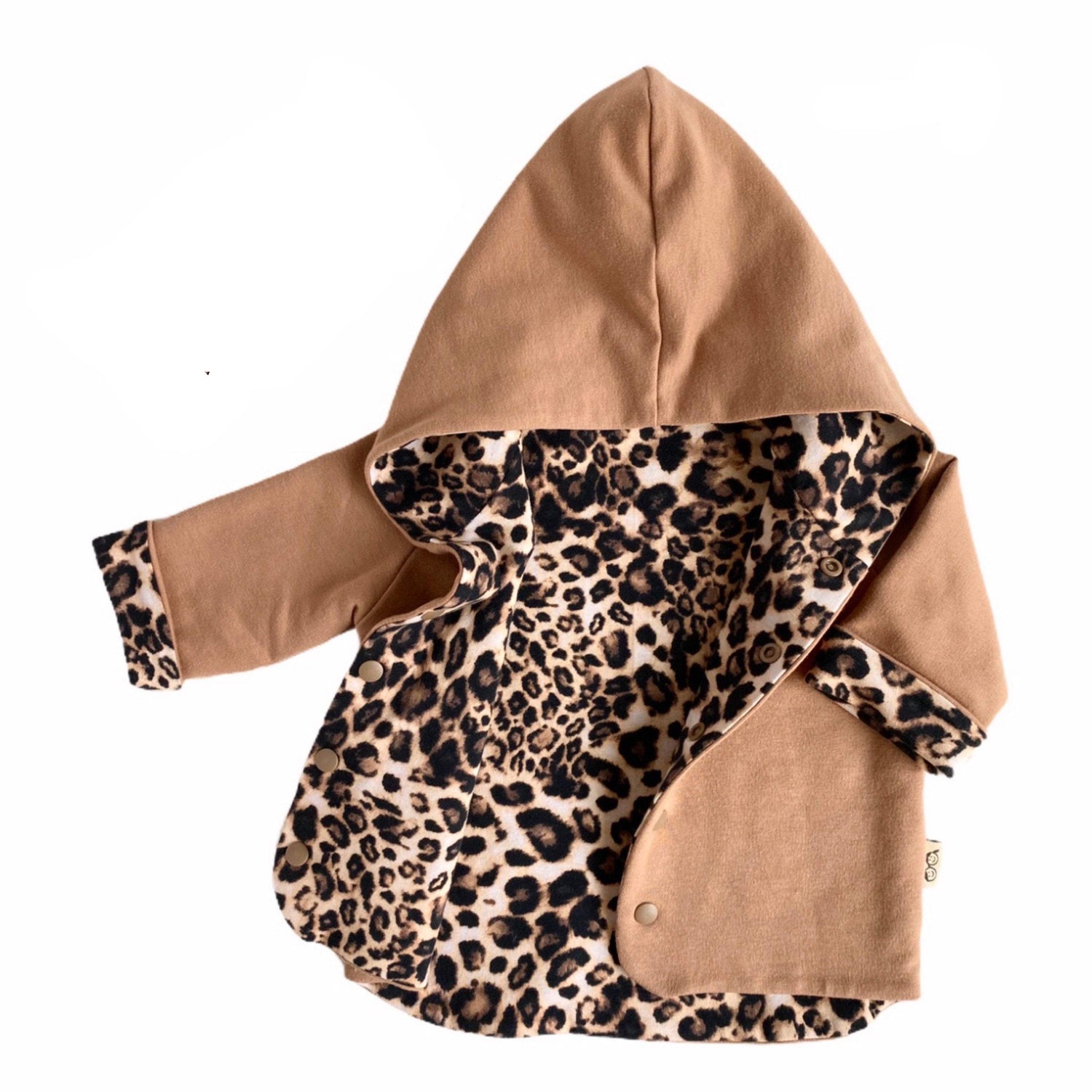 Camel &amp; Tan Cheetah Hooded Jacket