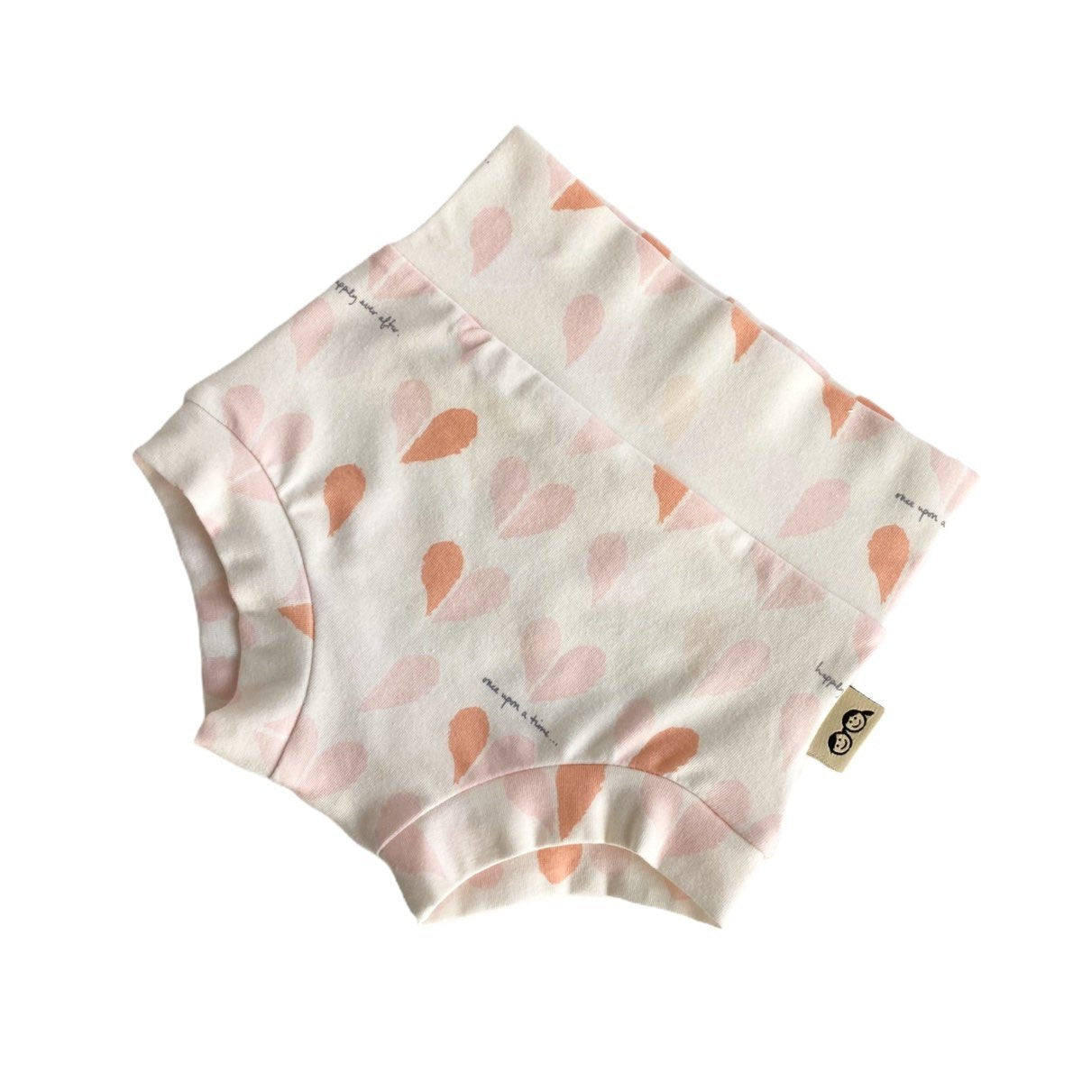 Pastel Pink Hearts on Cream Bummies and/or Headbands