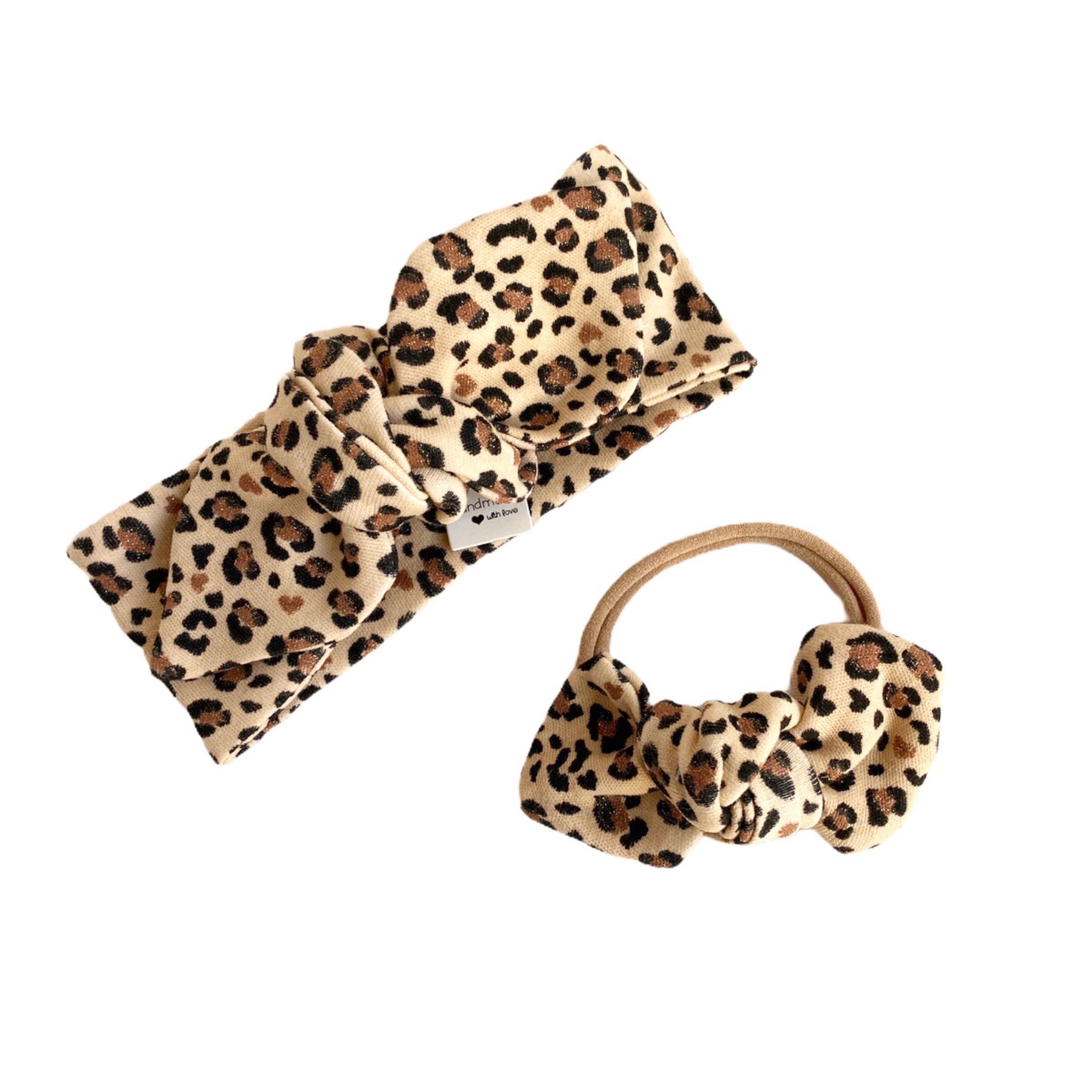 Tan Glitter Cheetah Leggings and/or Headbands