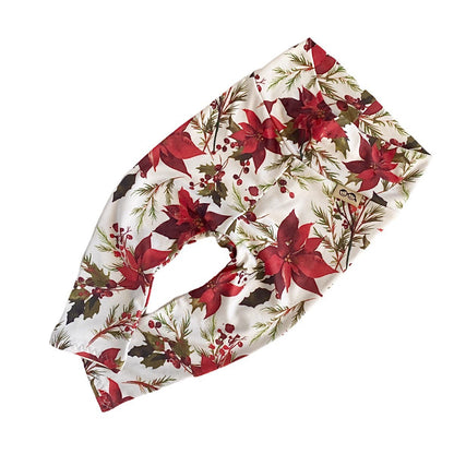 Christmas Poinsettia Floral Leggings and/or Headbands
