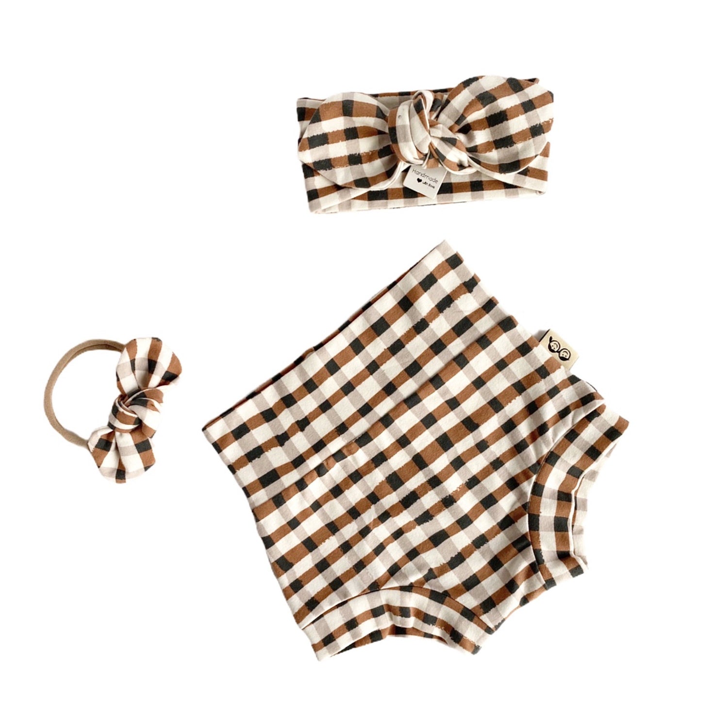 Fall Gingham Bummies and/or Headbands