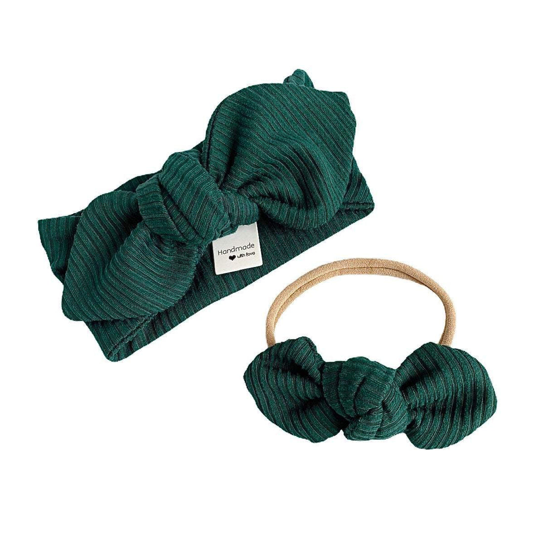 Hunter Green Ribbed Headbands