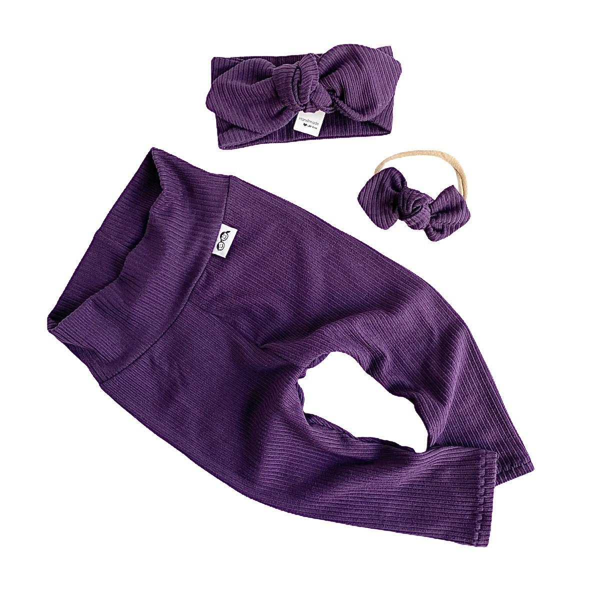 Purple Rib Leggings and/or Headbands