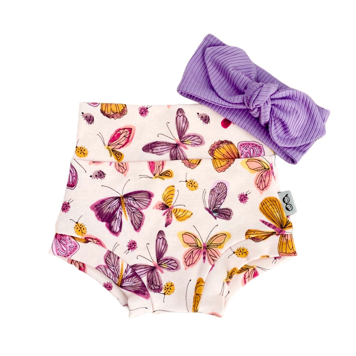 Butterflies Mix and Match Bummies with Lavender Headband